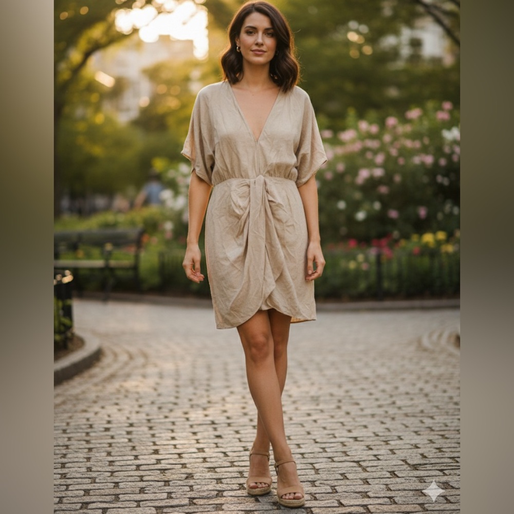 H&M Beige Mini Dress